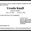 Langholz Ursula 1930-1994 Todesanzeige